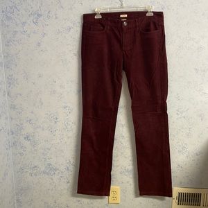 J-Crew burgundy corduroy pants